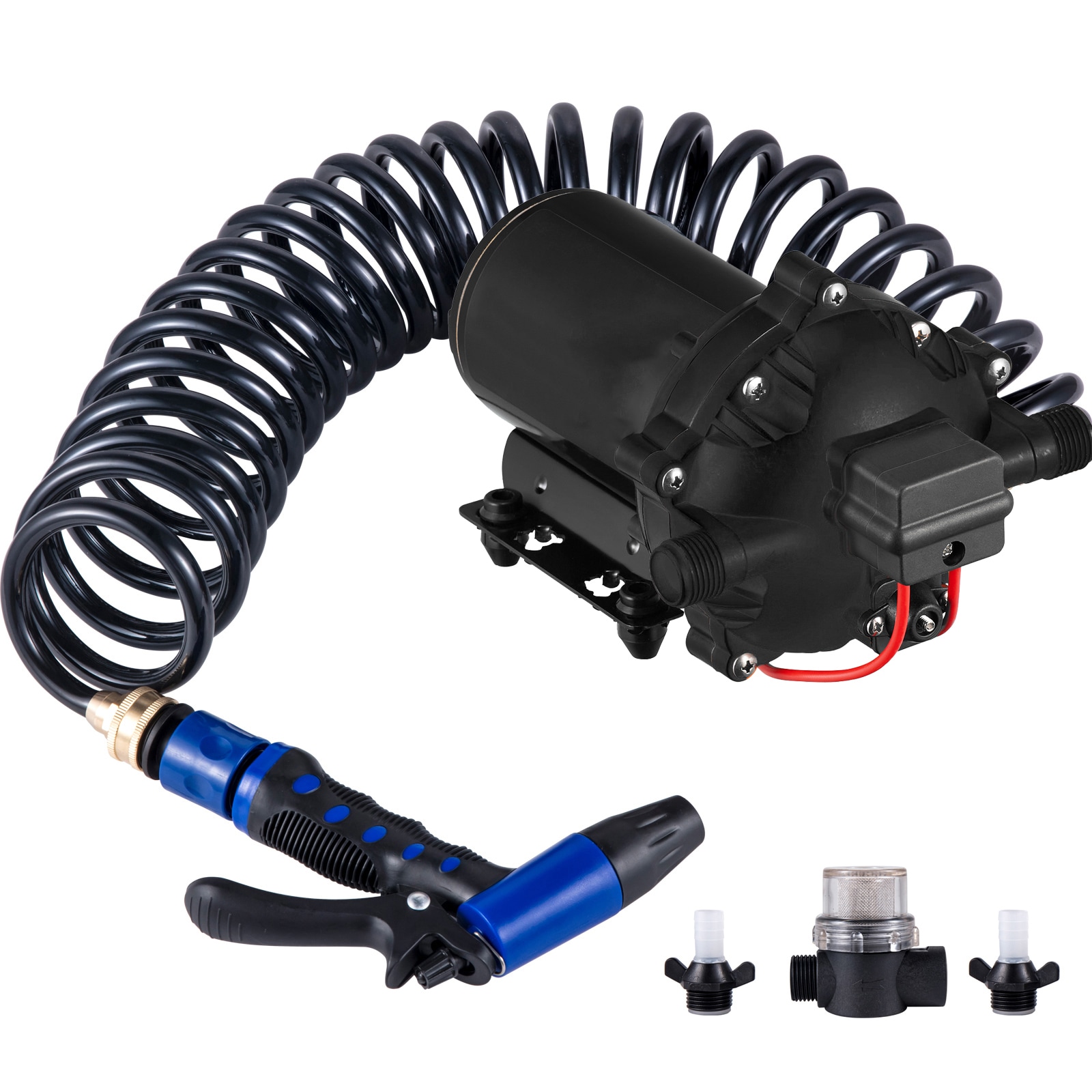 Automatic Washdown Pump For Rv And Boat With Coiled Hose_voghion.com